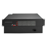 48 Port POTS Telephones And 100M Ethernet Over Fiber Extenders 1 Set - Phone Lines POTS Over Fiber Optic Converter,Single Mode 20Km And Multimode 500m, Support Called Id, Ring And Fax